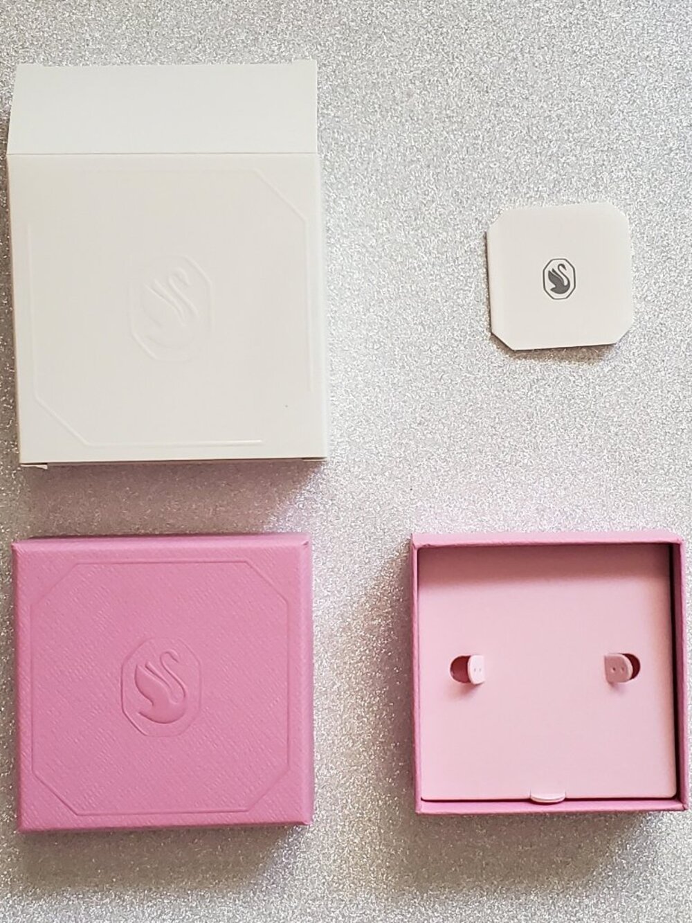 Swarovski Earring Barbie Pink Paper Box
